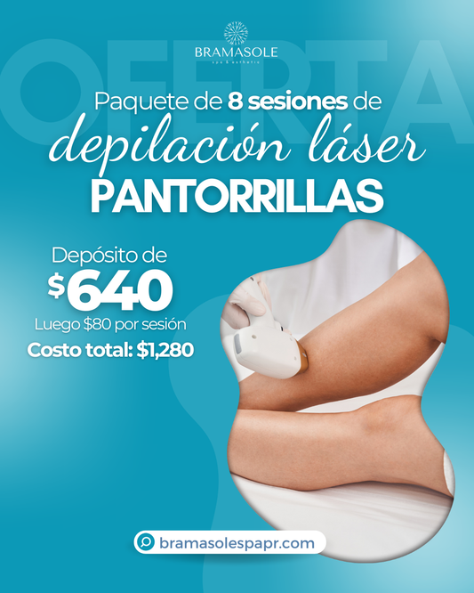 Paquete de 8 sesiones de Depilación Láser en Pantorrillas