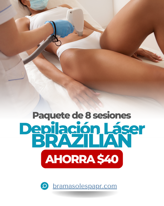 Brazilian (AHORRA $40) - Paquete Depilación Láser de 8 Sesiones