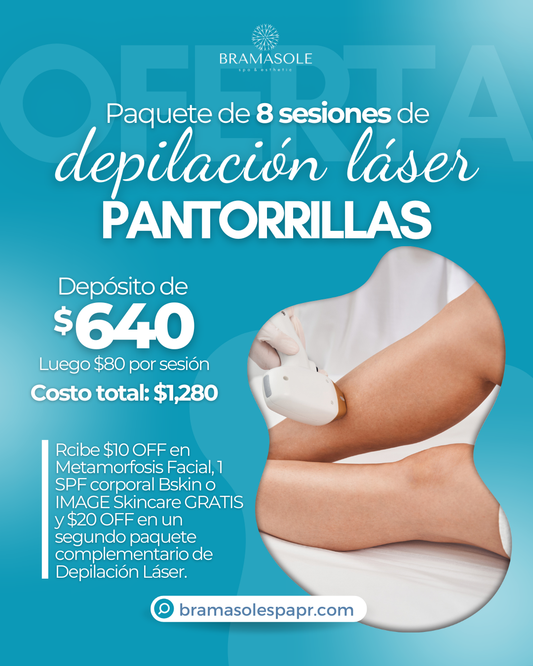 Paquete de 8 sesiones de Depilación Láser en Pantorrillas