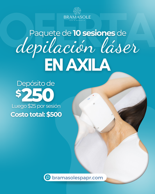 Paquete de 10 sesiones de Depilación Láser en Axilas
