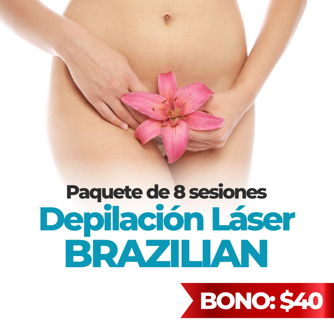 Brazilian (BONO $40) - Paquete Depilación Láser de 8 Sesiones