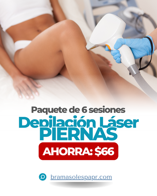 Pierna Completa (AHORRA $66) - Paquete Depilación Láser de 6 Sesiones