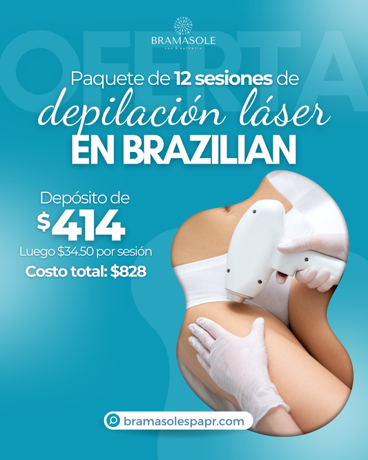 Paquete de 12 sesiones de Depilación Láser en Brazilian