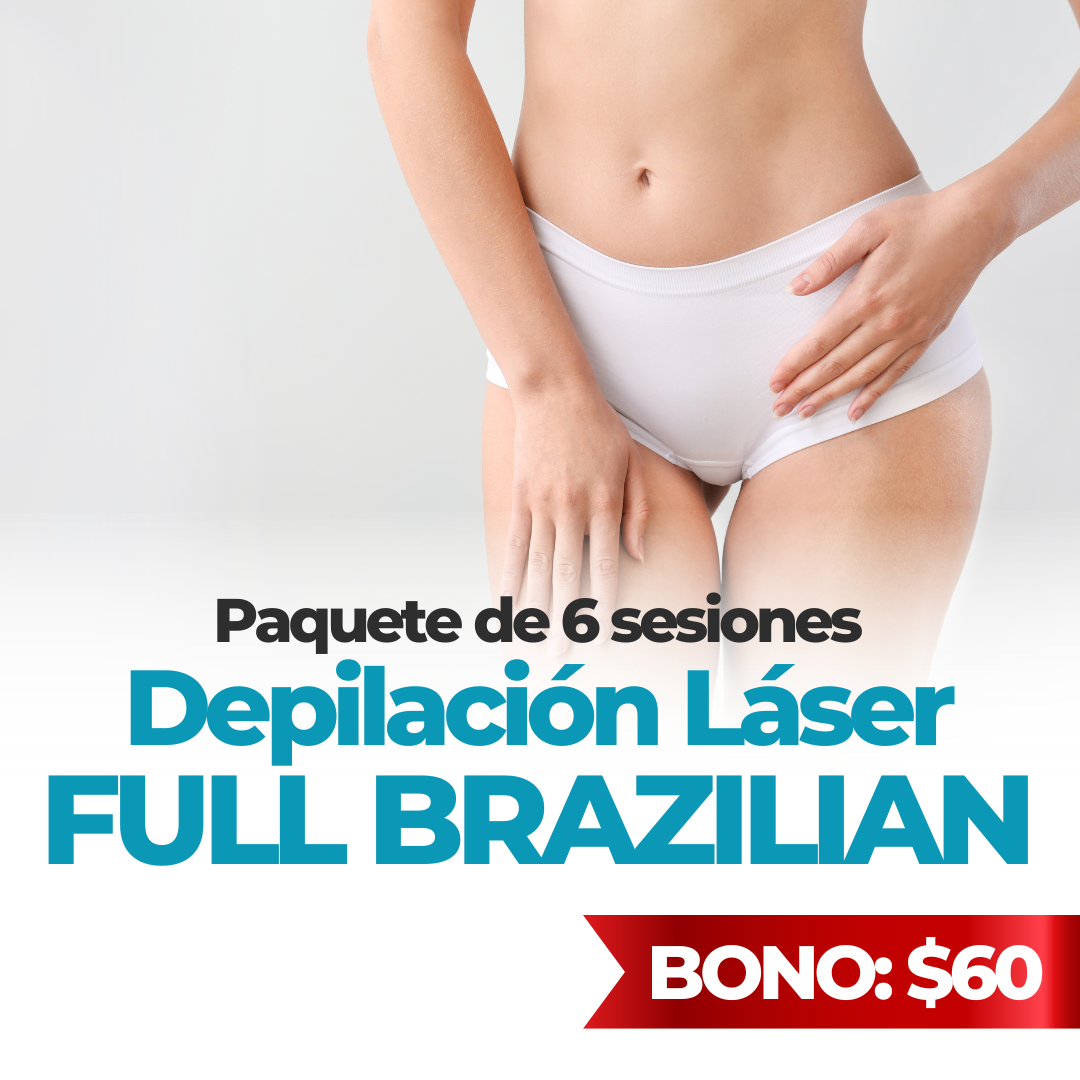 Full Brazilian (BONO $60) - Paquete Depilación Láser 6 Sesiones