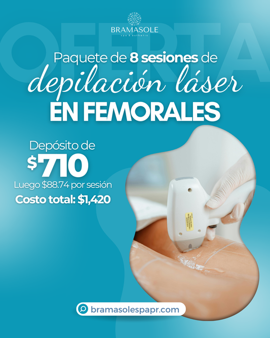 Paquete de 8 sesiones de Depilación Láser en Femorales