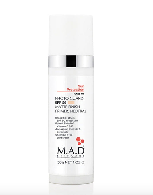 M.A.D Skincare – Photo Guard SPF 50 Matte Finish Primer (Neutral)